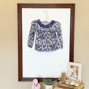 Old Navy EUC 2011 Long Sleeve Purple Floral Poet’s Blouse Size 5T